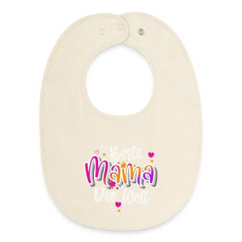 Beste Mama Der Welt - Baby Organic Lätzchen - Natur - Vorne