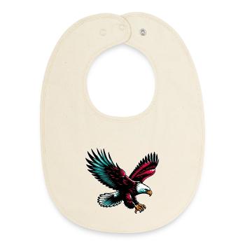 Eagle - Baby Organic Bib - soft Ecru - Front