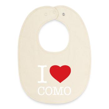 J’ADORE CÔME - Bavoir bébé bio - écru doux - Devant