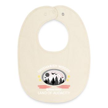 Iwishabish woods - Baby Organic Bib - soft Ecru - Front