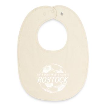 Koordinaten Rostock - Baby Organic Lätzchen - Natur - Vorne