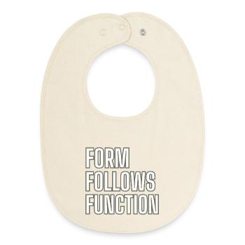 LA FORME SUIT LA FONCTION - Bauhaus Design Wagenfeld - Bavoir bébé bio - écru doux - Devant