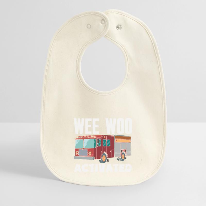 Wee Woo Squad Fire Tiny Firefighter Baby Organic Bib