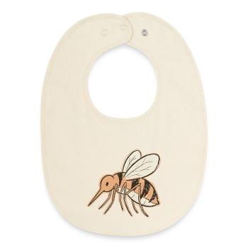 Vintage-Tiger mit Mückenbienen-Cremestreifen - Baby Organic Lätzchen - Natur - Vorne