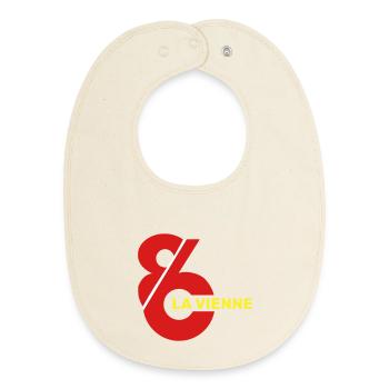 Vienne 86 logo - Baby Organic Bib - soft Ecru - Front