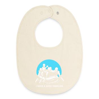 Rafting Kayaking Kayaking Paddle Boat - Baby Organic Bib - soft Ecru - Front