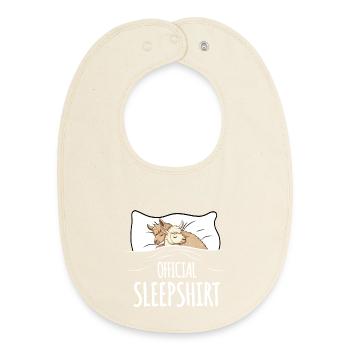 Lama Sleepshirt noir - Bavoir bébé bio - écru doux - Devant