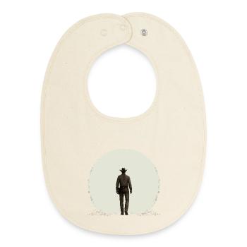 Chemin du Père - Bavoir bébé bio - écru doux - Devant