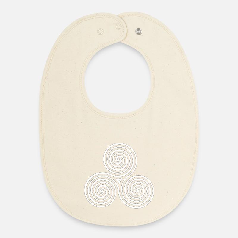 Trio Spirale Trisquelette - Bavoir bébé bio - écru doux