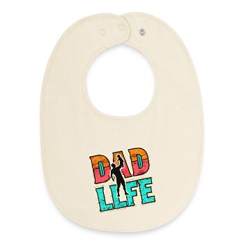 Papa Leben, Vaters Geschenk - Baby Organic Lätzchen - Natur - Vorne