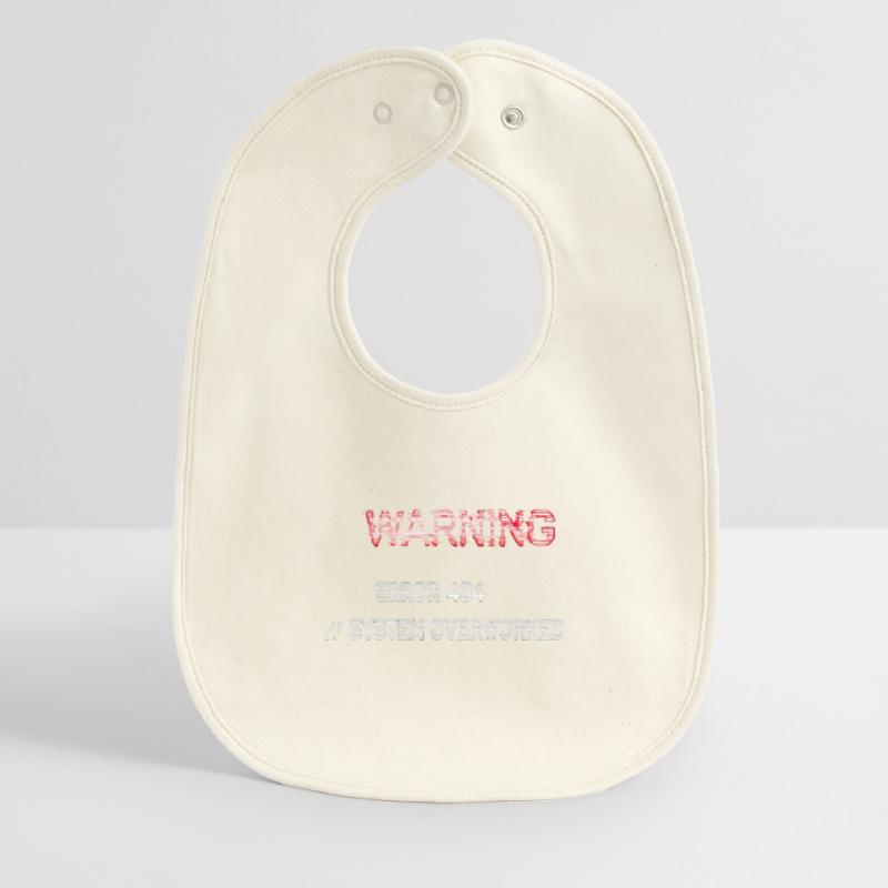 Glitch Warning - System Overworked Error 404 Baby Organic Bib