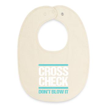 Flight Attendant Stewardess - Baby Organic Bib - soft Ecru - Front