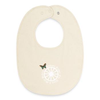 LennyhjulRomaniFolketivitfjerli - Baby Organic Bib - soft Ecru - Front