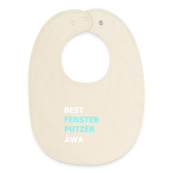 Bester Fensterputzer Reiniger Hausmann Geschenk - Baby Organic Lätzchen - Natur - Vorne