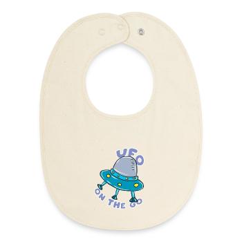 OVNI - Bavoir bébé bio - écru doux - Devant