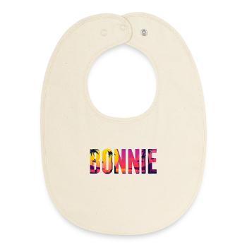 Partnerlook | Bonnie Clyde Beziehung Liebling Paar - Baby Organic Lätzchen - Natur - Vorne