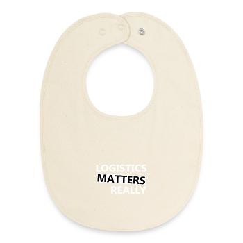Logistique et transport - Bavoir bébé bio - écru doux - Devant
