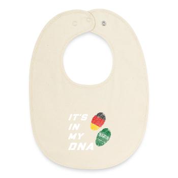In my DNA Germany and Saudi Arabia - Baby Organic Bib - soft Ecru - Front