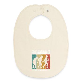 We're actually just the Neanderthals - Baby Organic Bib - soft Ecru - Front