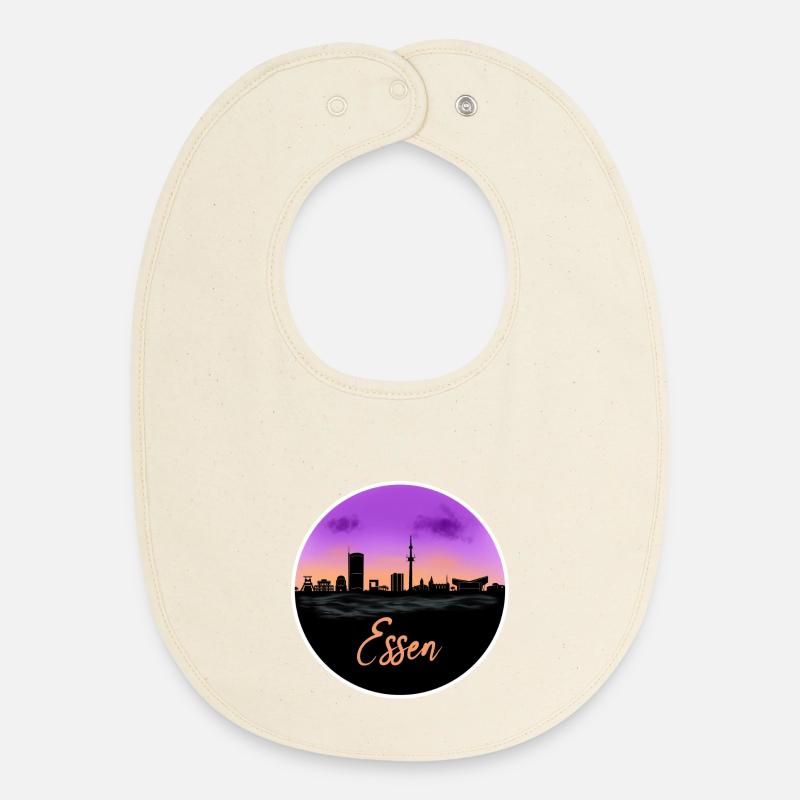 Essen Fine Skyline - Baby Organic Lätzchen - Natur