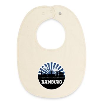 Hamburg Home Game Skyline - Baby Organic Bib - soft Ecru - Front