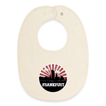 Frankfurt Skyline Home Game - Baby Organic Bib - soft Ecru - Front
