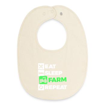 Déclaration de l’air du pays Véhicule de terrain de tracteur agricole - Bavoir bébé bio - écru doux - Devant