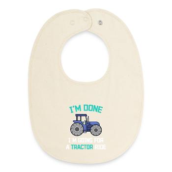 Déclaration de tracteur agricole biologique Ferme de véhicules à moteur - Bavoir bébé bio - écru doux - Devant