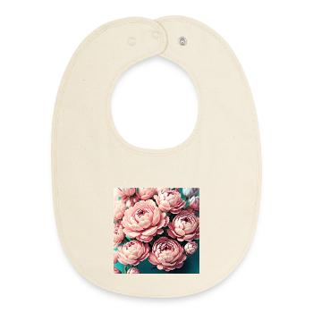 Blumen - Baby Organic Lätzchen - Natur - Vorne