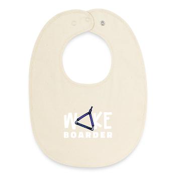 Surfing Kitesurfer Statement Wakeboard - Bavoir bébé bio - écru doux - Devant