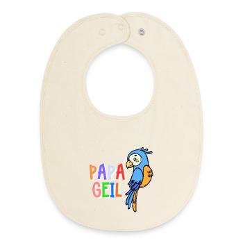 Papagei Spruch Vogel Tier Vogelliebhaber Urwald - Baby Organic Lätzchen - Natur - Vorne