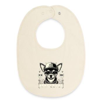 Chihuahua Next Level Hip Hop Hund Geschenk - Baby Organic Lätzchen - Natur - Vorne
