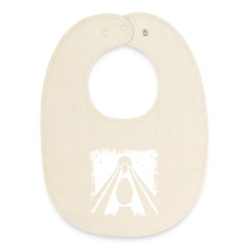 Bowling Pin Grafik - Baby Organic Lätzchen - Natur - Vorne