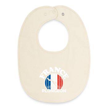 Plongeon - France plongeon - France - France sport - Bavoir bébé bio - écru doux - Devant