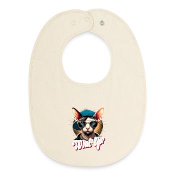 Cornish Rex Was geht ab Katze Geschenk - Baby Organic Lätzchen - Natur - Vorne