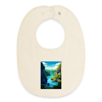 Plitvicer See Nationalpark Kroatien Reiseposter - Baby Organic Lätzchen - Natur - Vorne