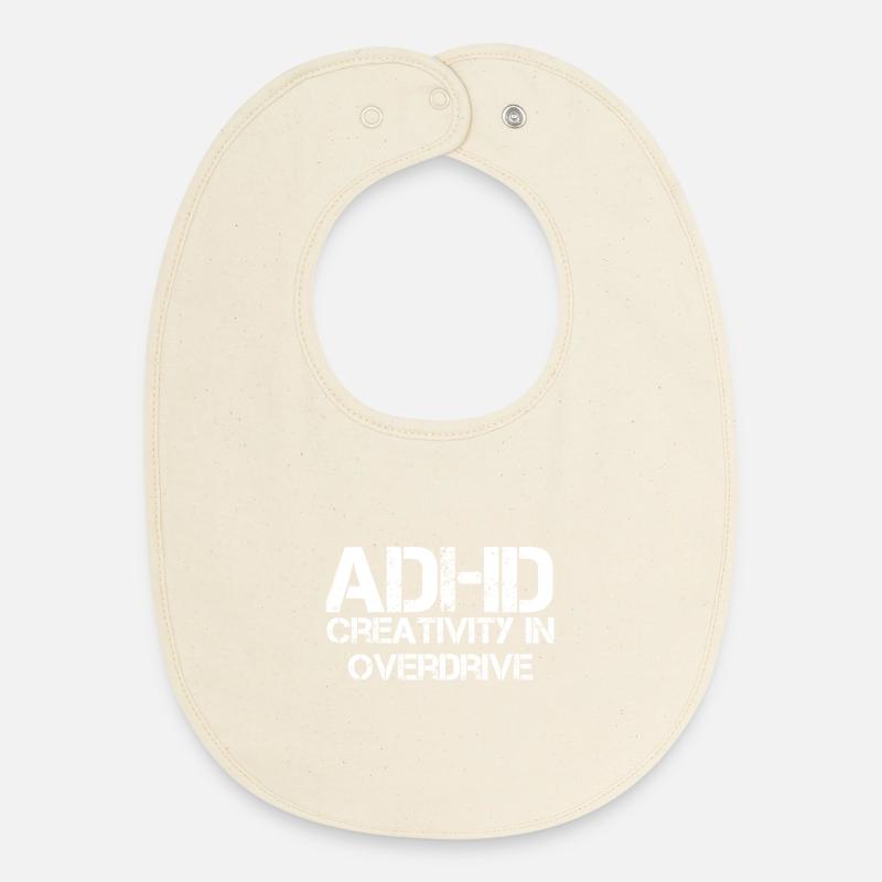 TDAH - Bavoir bébé bio - écru doux
