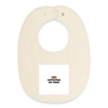 404 Motivation Not found - Baby Organic Bib - soft Ecru - Front