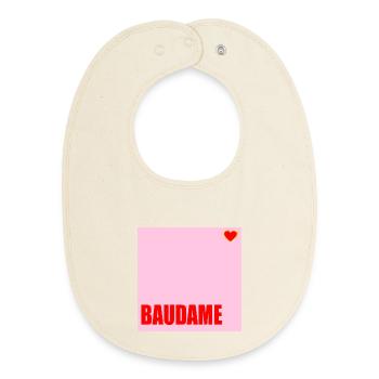 MAÎTRE D’OUVRAGE BAUDAME HAUSBAU HERZ - Bavoir bébé bio - écru doux - Devant