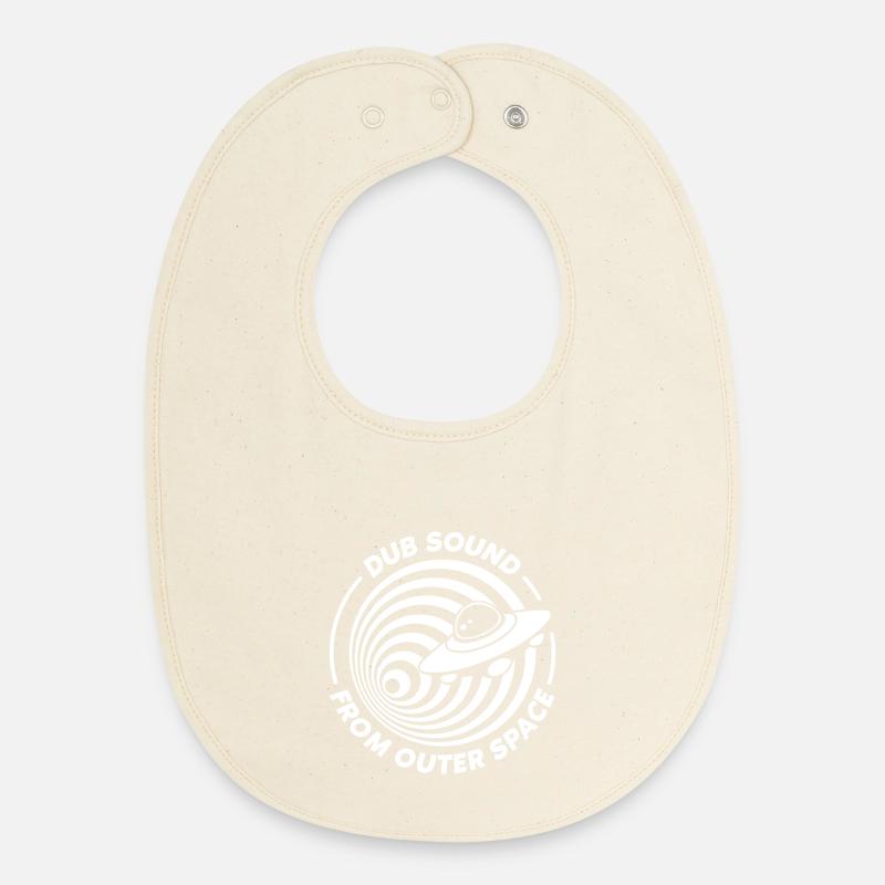 Dub Space UFO Vortex - Baby Organic Lätzchen - Natur