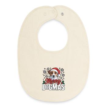 Merry Dogmas Hund Weihnacht - Baby Organic Lätzchen - Natur - Vorne