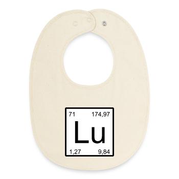 Lu Element Kunst Minimal Chemie - Baby Organic Lätzchen - Natur - Vorne
