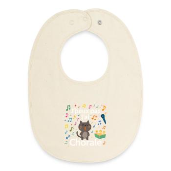 Jpеux pas jai Chorale - Bavoir bébé bio - écru doux - Devant