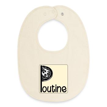 Poutine canadienne - Bavoir bébé bio - écru doux - Devant