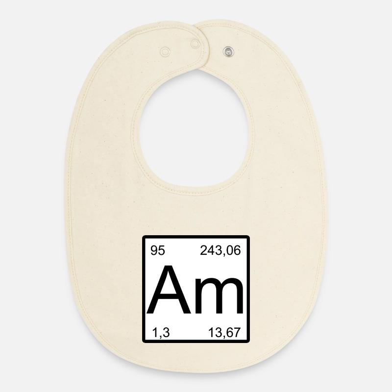 Americium Am Element Typography - Baby Organic Lätzchen - Natur