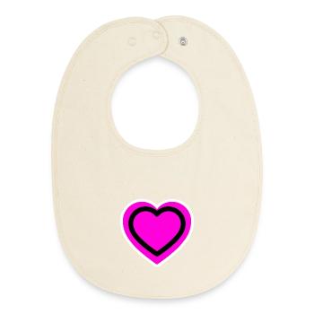 Love - Baby Organic Bib - soft Ecru - Front