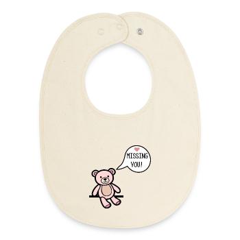 Du fehlst mir - Baby Organic Lätzchen - Natur - Vorne