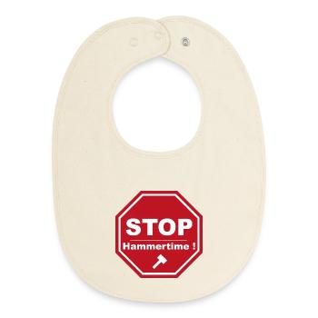 Stopp Hammertime - Baby Organic Lätzchen - Natur - Vorne
