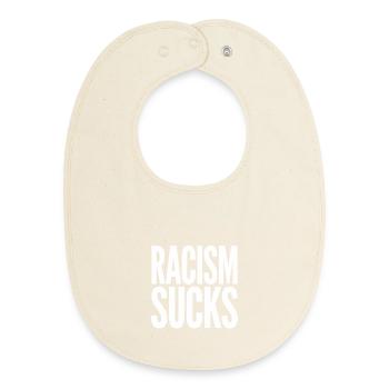 Rassismus ist schrecklich – Cooles Pride-Logo - Baby Organic Lätzchen - Natur - Vorne