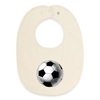 Schwarz-Weiß-Skizzenballon - Baby Organic Lätzchen - Natur - Vorne